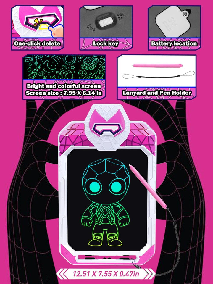 Fullware Tableta de escritura LCD para niños de 10 pulgadas Spider...