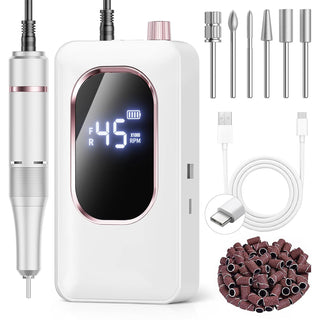 Taladro Eléctrico Profesional para Uñas 45000RPM, Lima de Uñas Port...