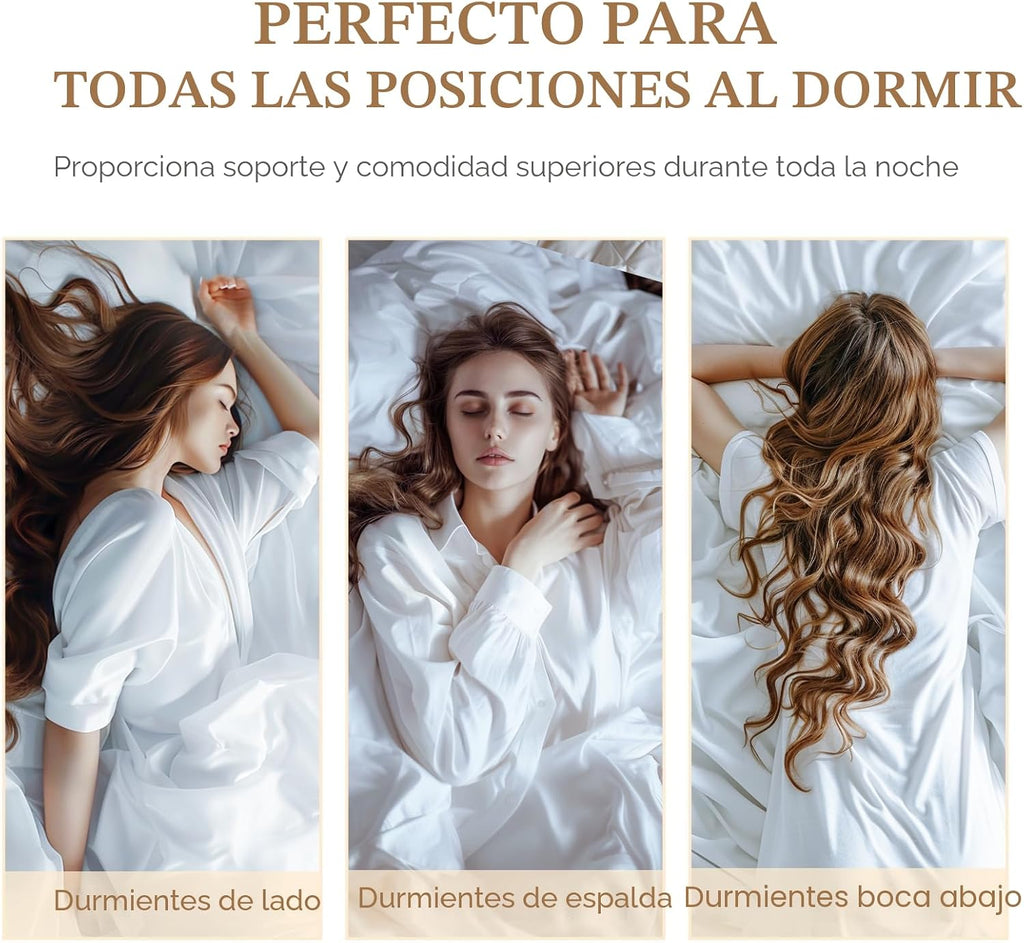 HUXMEYSON - Juego de 4 almohadas tamaño King, juego de almohadas de cama de lujo de hotel con relleno alternativo de plumón para personas que duermen de lado o de espaldas