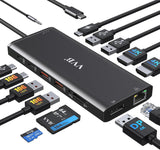 Estación de acoplamiento USB C de monitor dual para laptop Dell\/Le...