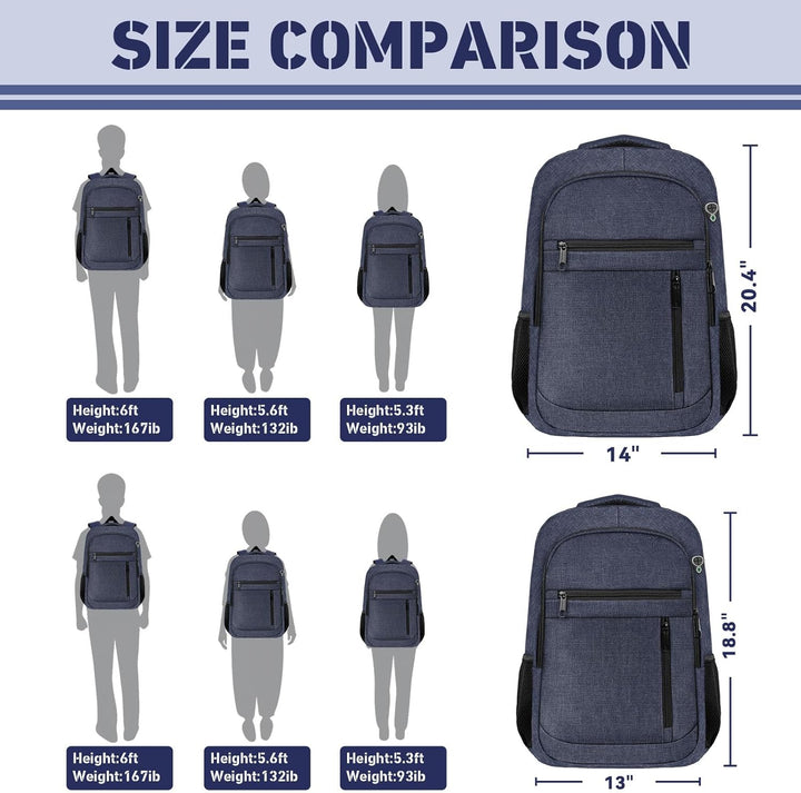 Bxiuna Mochila de viaje extra grande de 45L, bolsa expandible para...