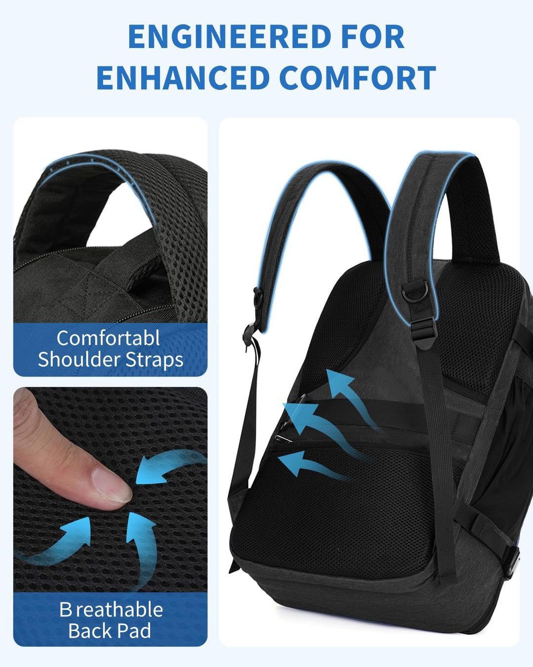 WANDF Mochila de viaje para Spirit Airlines bolsa de artículos pers...