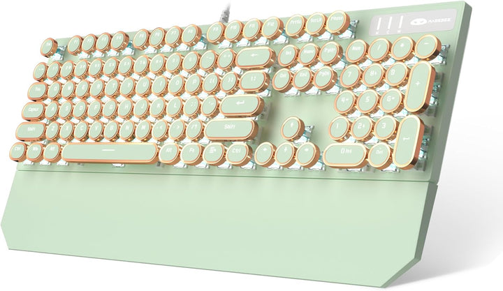Camiysn Teclado Mecánico para Juegos Estilo Máquina de Escribir, Te...