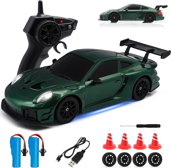 Aka Supaku Coche de deriva a control remoto, 1:24 4WD, vehículo con...