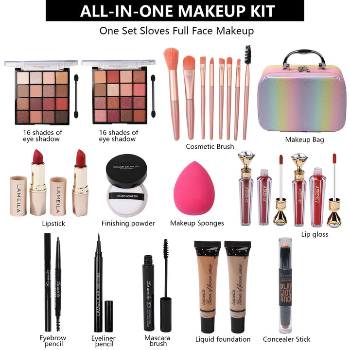 Delymol Kit de maquillaje todo en uno para adolescentes \u2013 Somb...