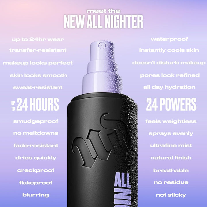 Urban Decay All Nighter - Spray fijador de maquillaje impermeable,...