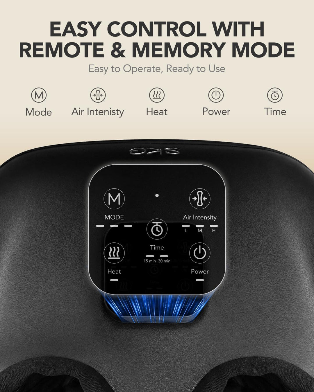 SKG YS100 Shiatsu - Masajeador de pies con calor y control remoto e...