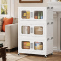 BROVIEW Contenedor de almacenamiento apilable extra grande de 180 cuartos