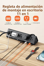 Abrazadera de escritorio USB C, carga rápida de 40 W, 6.5 pies