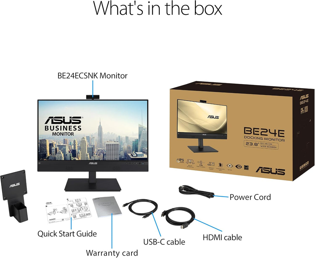 ASUS Monitor de videoconferencia 1080P de 24 pulgadas (BE24ECSNK) -...