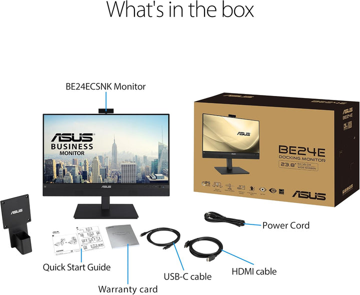 ASUS Monitor de videoconferencia 1080P de 24 pulgadas (BE24ECSNK) -...