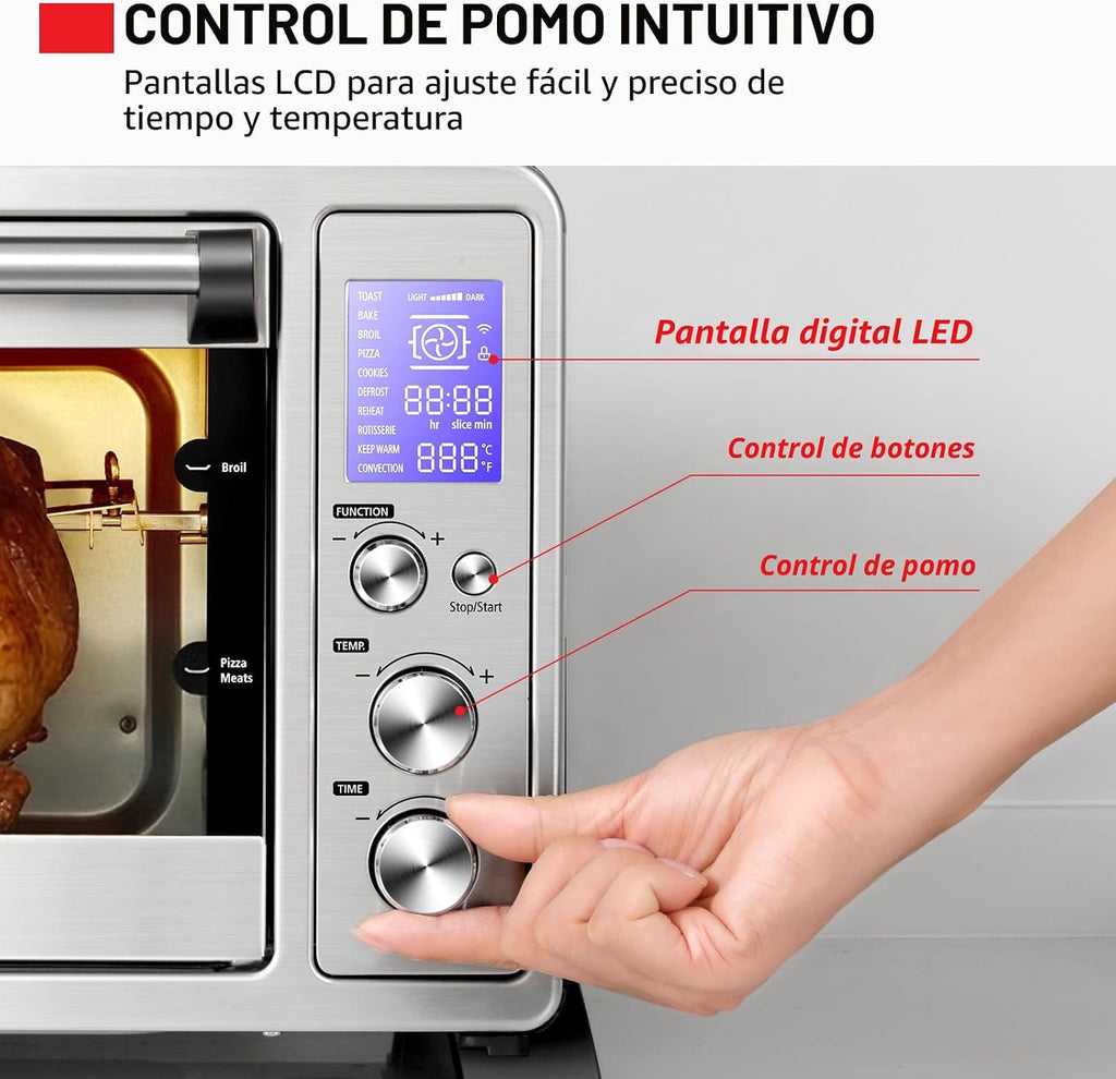 TOSHIBA Horno tostador de convección 10 en 1, horno de encimera de 6