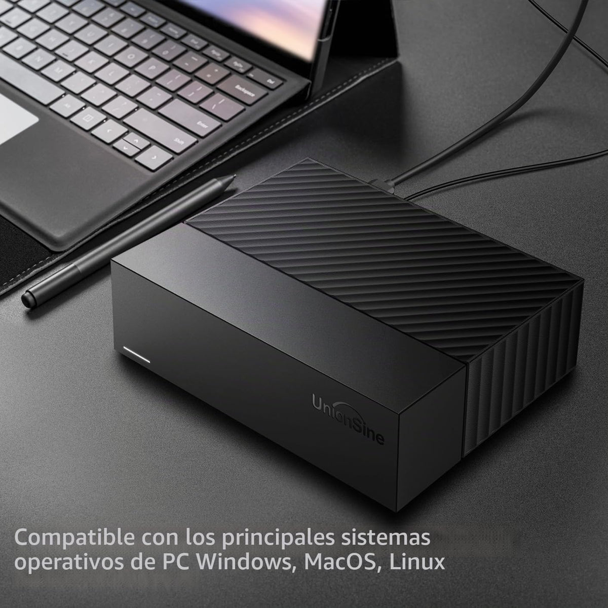 UnionSine Disco duro externo de escritorio 14TB, USB3.0 3.5" HD...
