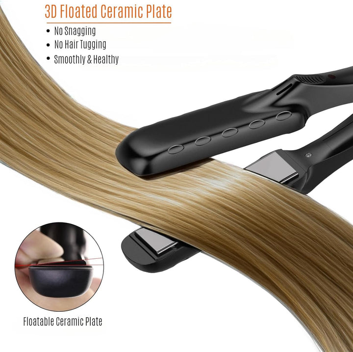 LOVANI Mini plancha plana de 0.5 pulgadas, alisadora de pelo de via...