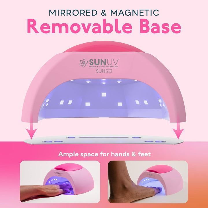 SUNUV Lámpara de uñas LED UV con 4 ajustes de temporizador, 33 luce...