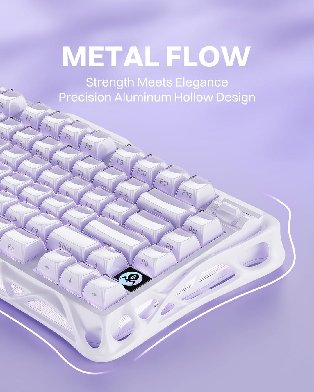 GravaStar Teclado mecánico inalámbrico Mercury K1 Purple 75% - Tecl...