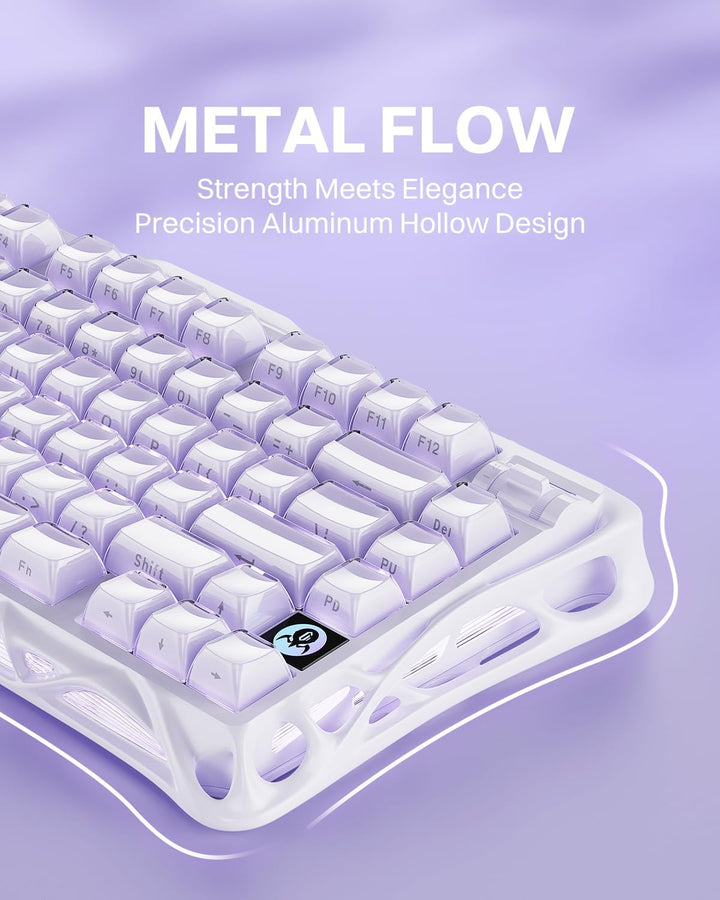 GravaStar Teclado mecánico inalámbrico Mercury K1 Purple 75% - Tecl...