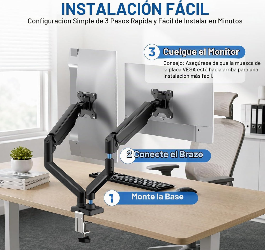 GRIFEMA Soporte de monitor de resorte de gas para 13-32 ″, brazo de monitor
