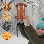 Comederos para pájaros para exteriores, decoración de jardín de colibríes, regalos del Día de las Madres y cumpleaños para mujeres, mamá, abuela, faroles solares para exteriores, impermeables, metal
