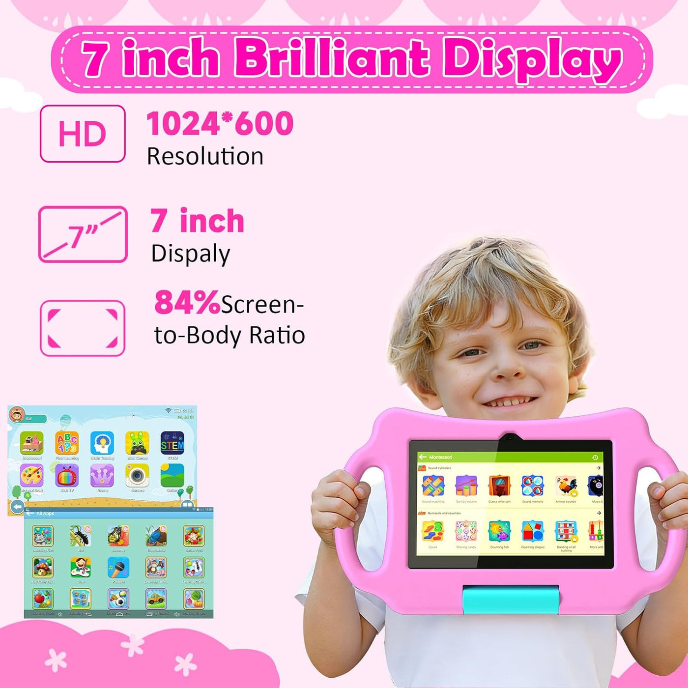 Nyxolaria Tableta para niños de 7 pulgadas Android 12.0 para niños...