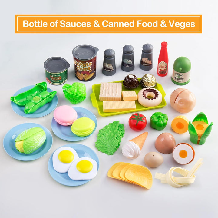 Juego de cocina de 150 piezas, accesorios de cocina para niños pequ...