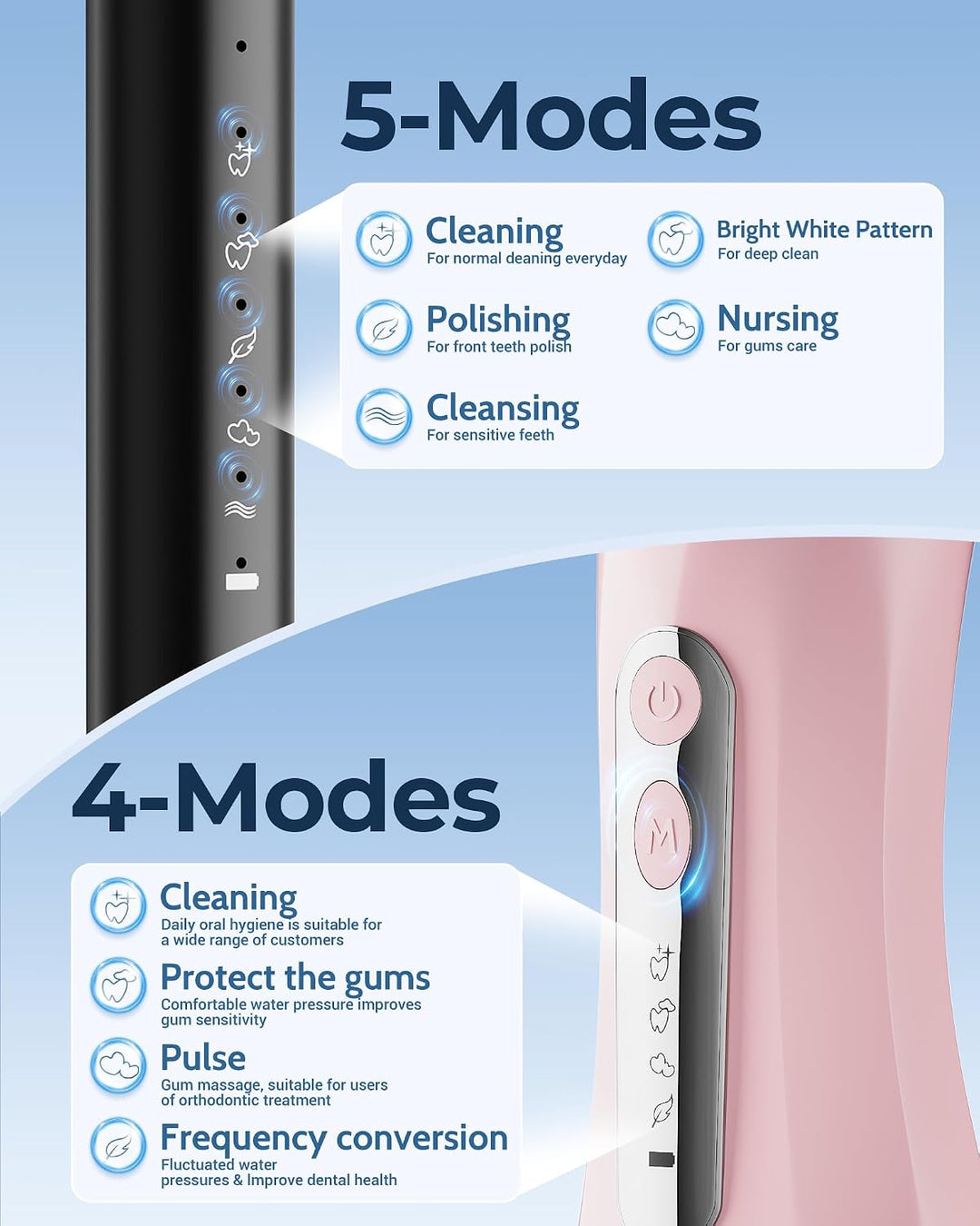 Cepillo de dientes eléctrico para adultos, cepillo de dientes eléct...