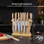 2026 - Juego de cuchillos de cocina japoneses con bloque estilo Torii