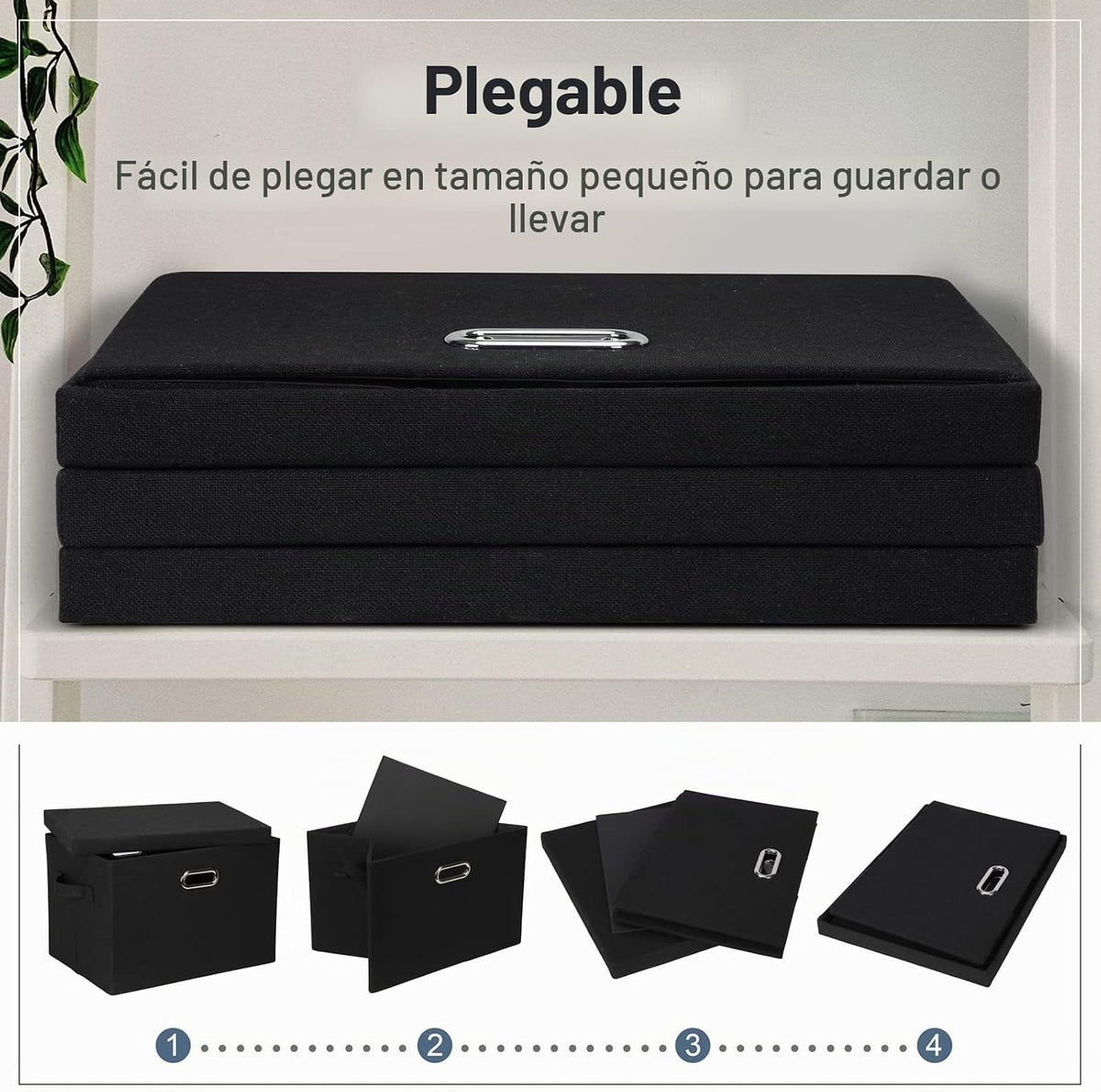 Contenedores grandes de almacenamiento plegables y apilables de