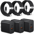iPhone 18 17 16 15 Cargador de carga rápida tipo C USB C cargadores negro
