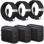iPhone 18 17 16 15 Cargador de carga rápida tipo C USB C cargadores negro