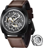 BENYAR Reloj Automático Mecánico de Esqueleto para Hombre de Vestir