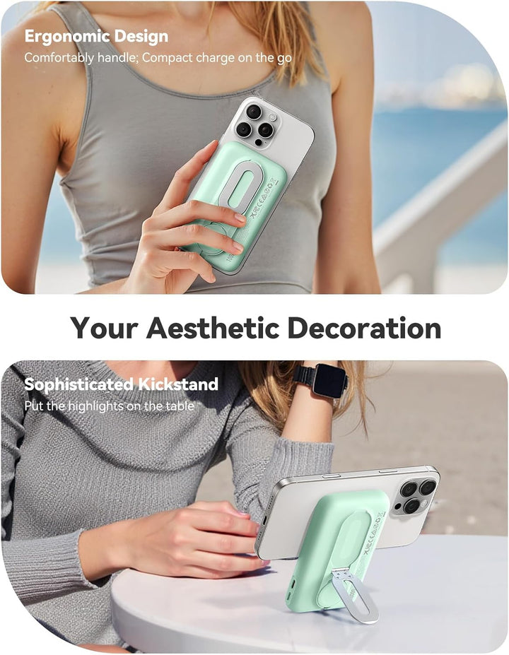 Cargador portátil magnético para iPhone y Apple Watch, 10000 mAh, c...