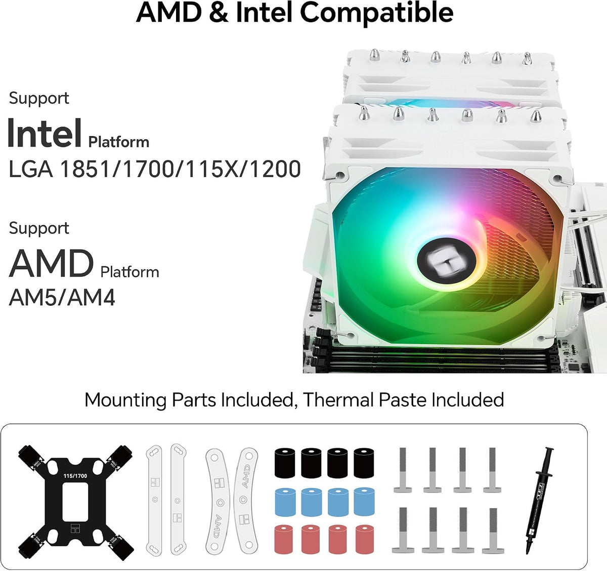 Thermalright Peerless Assassin 120 SE ARGB White V2 Enfriador de CP...