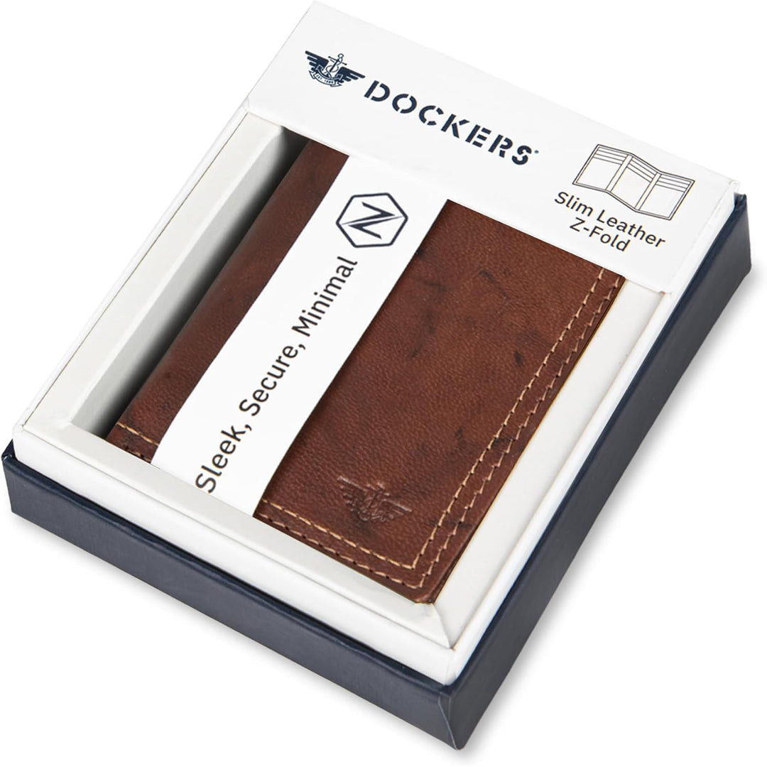 Dockers Billetera de perfil delgado con capacidad extra para hombre...
