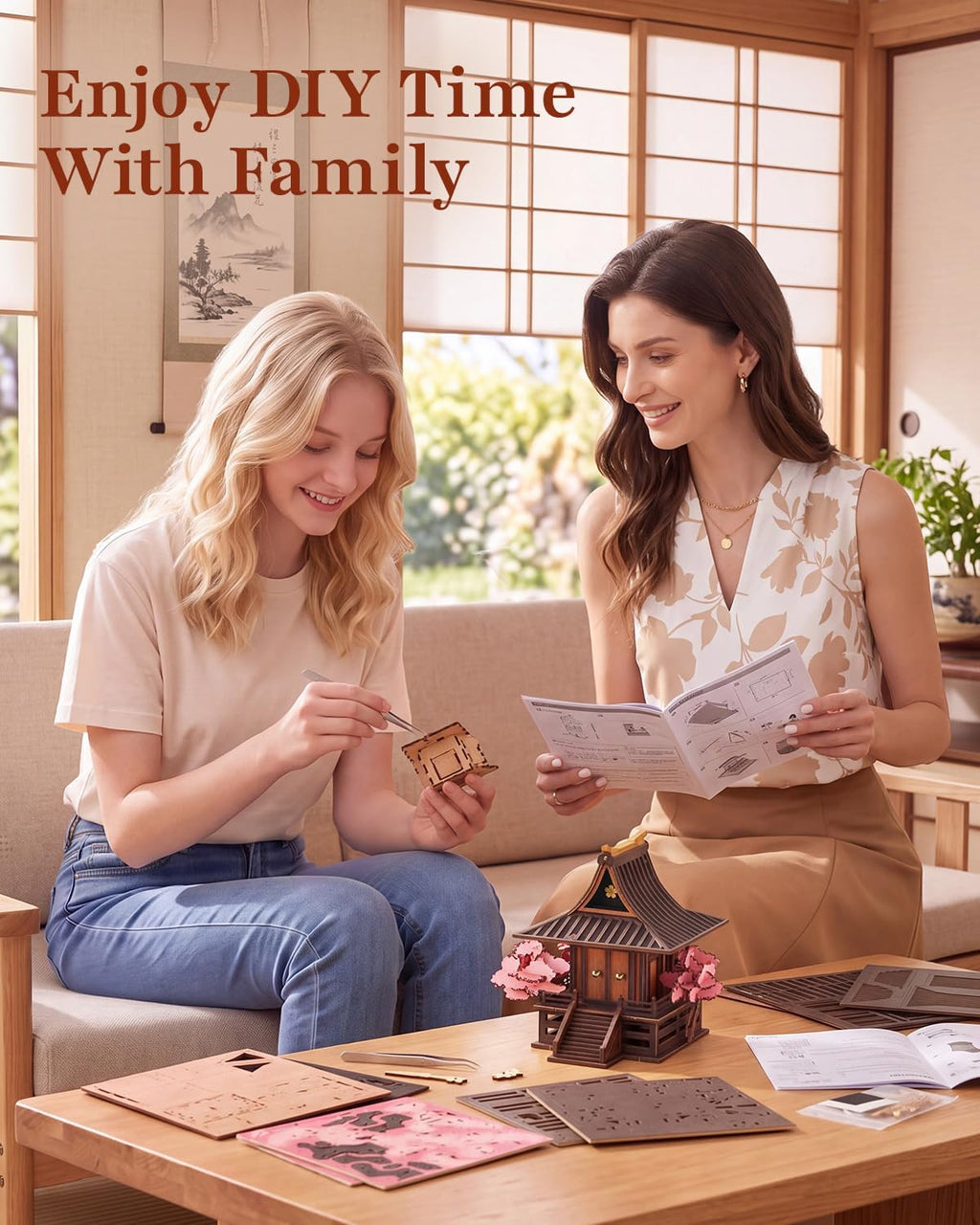 Rowood Rompecabezas de madera 3D para adultos, kits de manualidades para