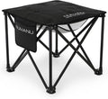 Taburete de campamento plegable acolchado para adultos, reposapiés y