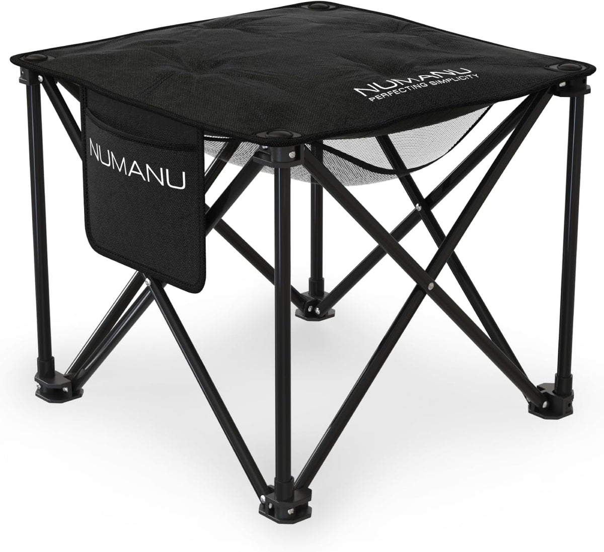 Taburete de campamento plegable acolchado para adultos, reposapiés y