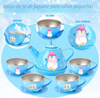 INNOCHEER - Juego de fiesta de té para niñas pequeñas de 3, 4, 5, 6, 7, 8