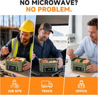 AMZCHEF Fiambrera eléctrica inalámbrica portátil, calentador de alimentos