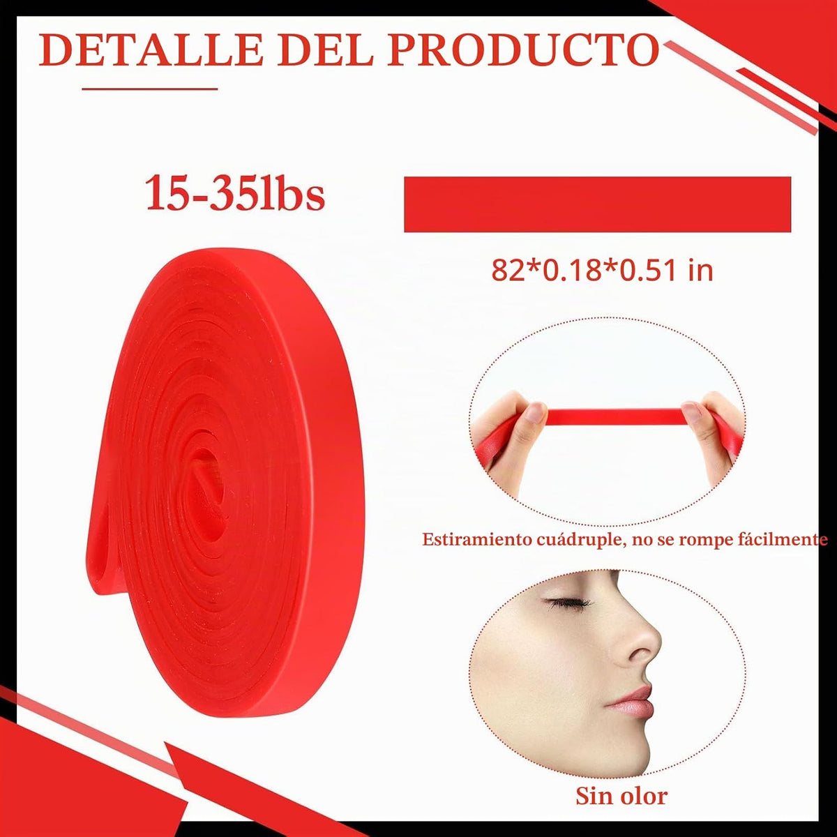Foilswirl 8 piezas de bandas de resistencia, bandas de tracción, bandas de asistencia para tracción, bandas de ejercicio y entrenamiento para trabajar los músculos, entrenamiento físico, terapia