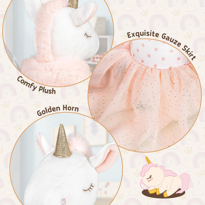 Mikee Fluffie Peluche de unicornio de 14", juguetes de unicorni...