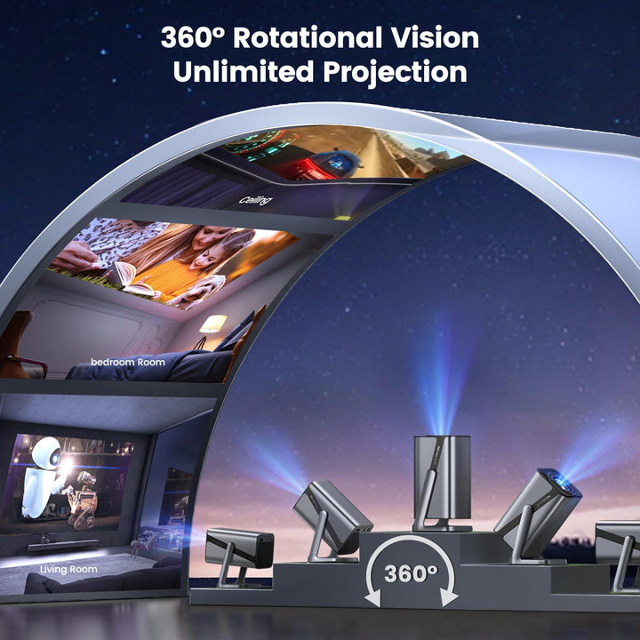 【Licencia de Netflix y soporte 4K y enfoque automático】- Proyector...