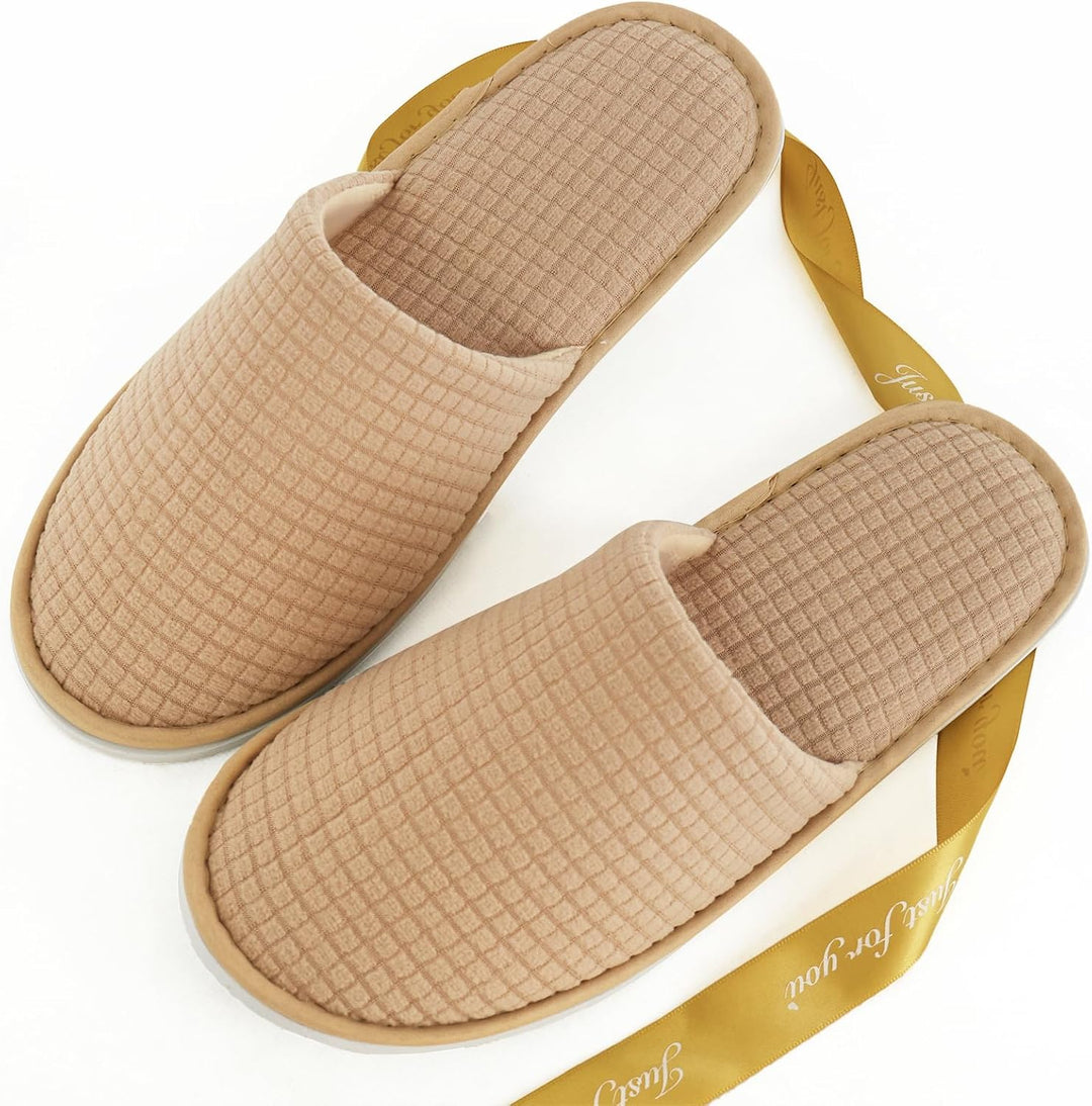 QatmMkt - 10 pares de pantuflas desechables unisex para invitados,...