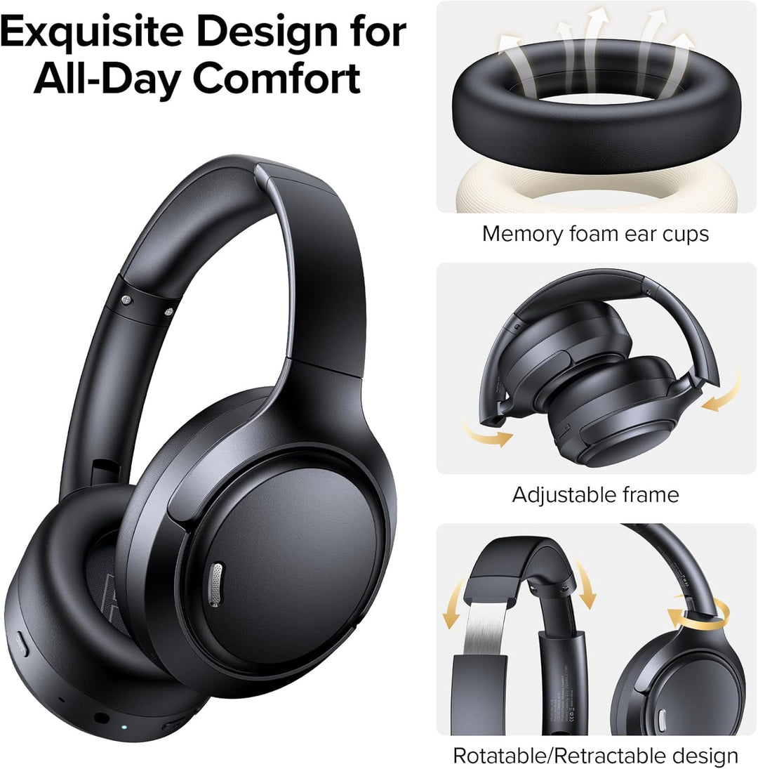 Auriculares híbridos con cancelación activa de ruido de 120 horas d...