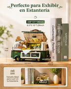 Rolife Kit de casa en miniatura para bricolaje, camión de café