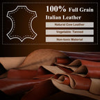 Banuce - Maletín de cuero de grano completo italiano para hombre