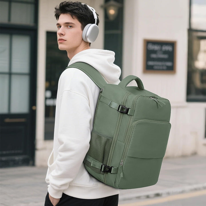 Mochila de Viaje Sinaliy, Verde militar, Grande, Viajes