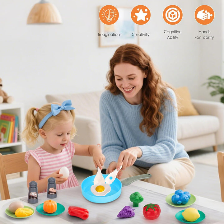 35 piezas de accesorios de juguete para cocina de niños, juego de c...