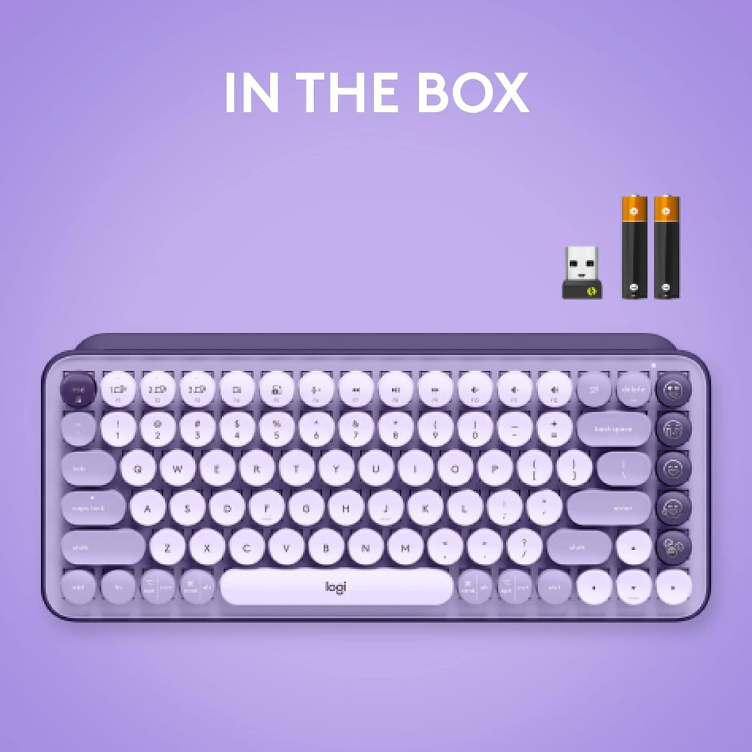 Logitech POP Keys - Teclado mecánico inalámbrico con teclas Emoji p...