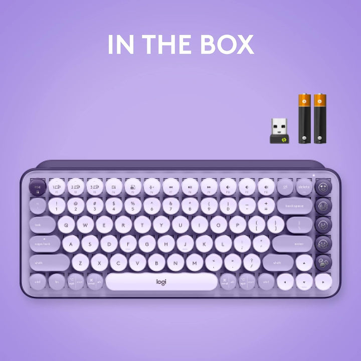 Logitech POP Keys - Teclado mecánico inalámbrico con teclas Emoji p...